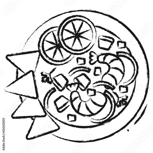 Hand drawn Ceviche icon