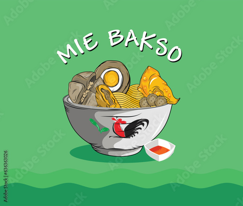 Vector Delicious meatball illustration
