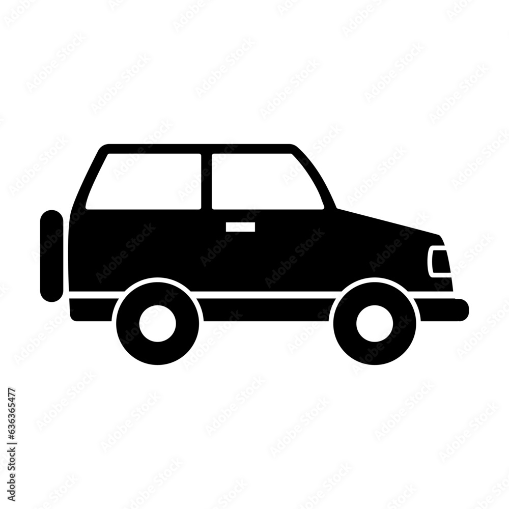 Car icon vector on trendy style for design and print