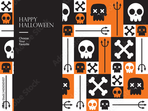 halloween happy vector element horror october cartoon evil haunted pumpkin invite party monster art