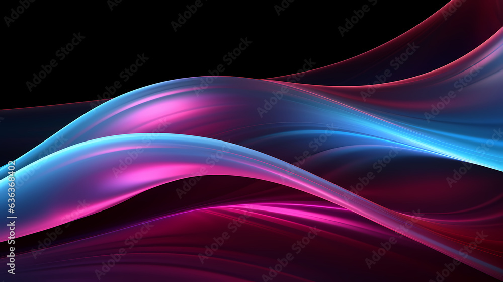 Abstract colorful neon background with waves. Generative AI Abstract colorful neon background with waves. Generative AI