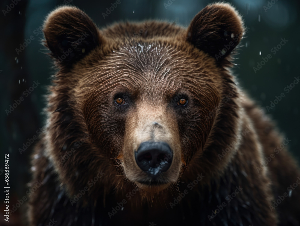 Bear portrait created with Generative AI technology Bear portrait created with Generative AI technology