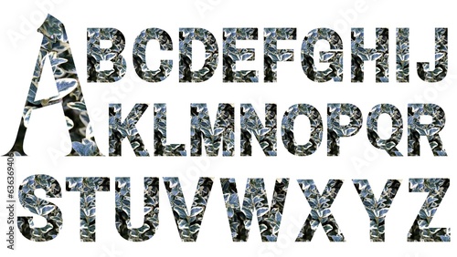 alphabet with a very unique background