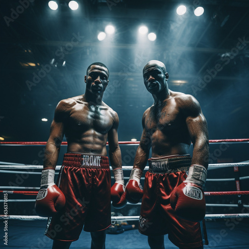 Under the Lights: Boxers Give Their All, generative ai