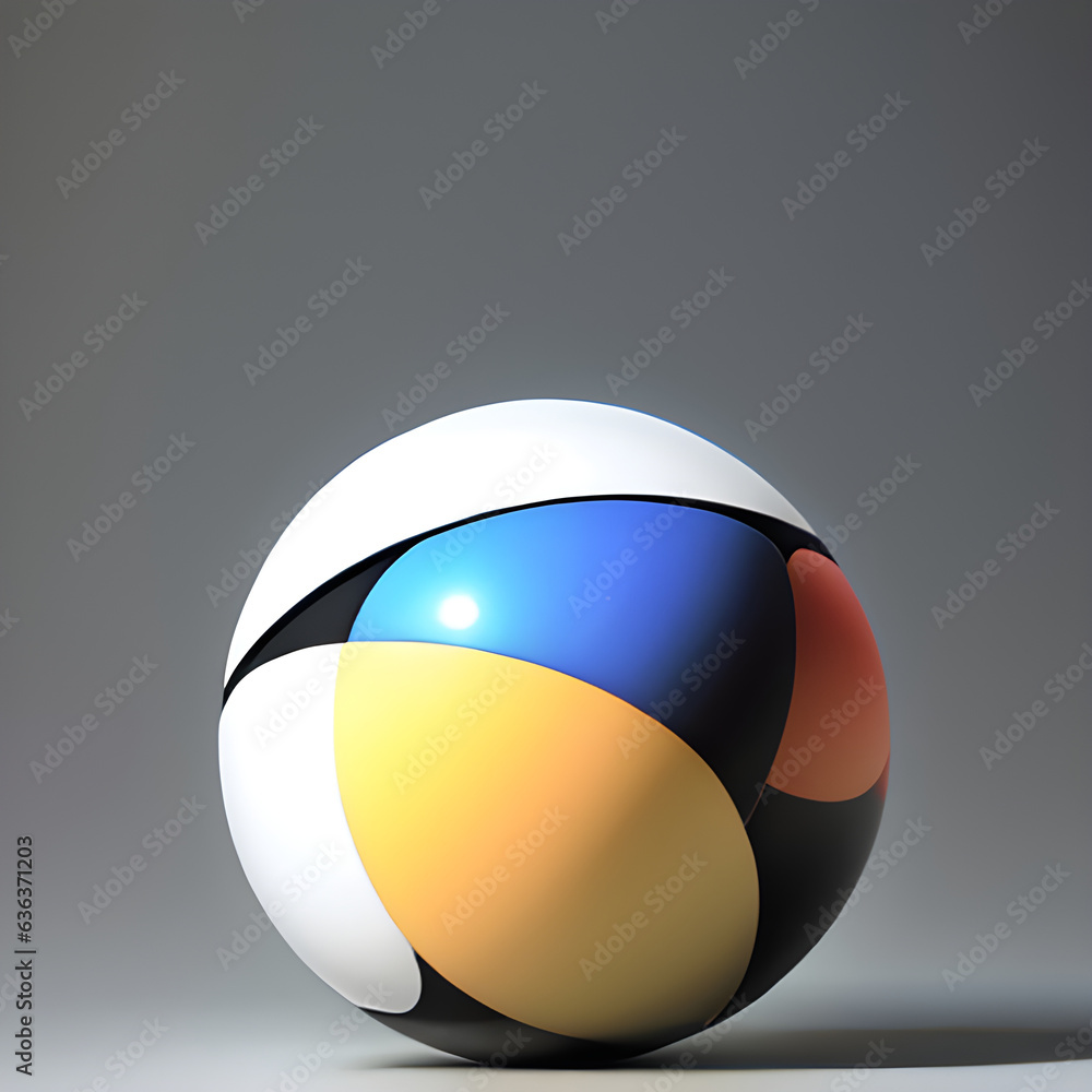 colorful 3d ball image generative ai