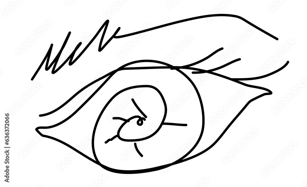 hand drawn vector illustration of an eye hand drawn vector illustration of an eye