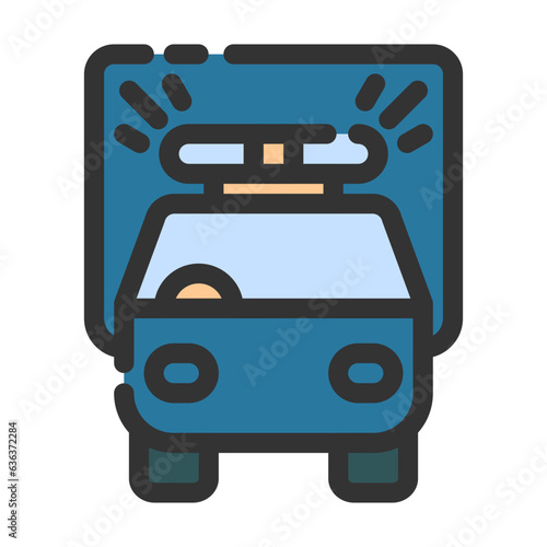 ambulance line icon best for web
