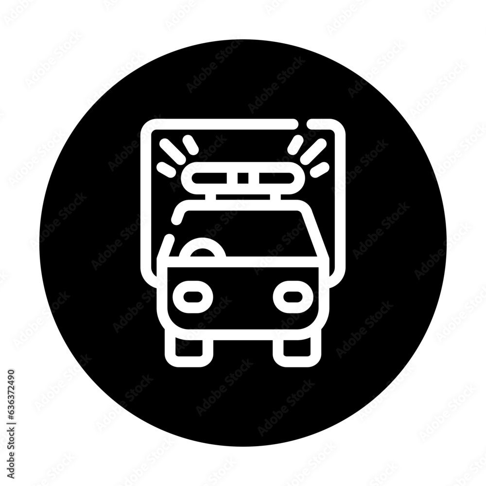 ambulance line icon best for web design