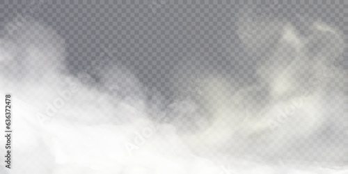 Texture of steam, smoke, fog, clouds. Vector isolated smoke. Aerosol effect 