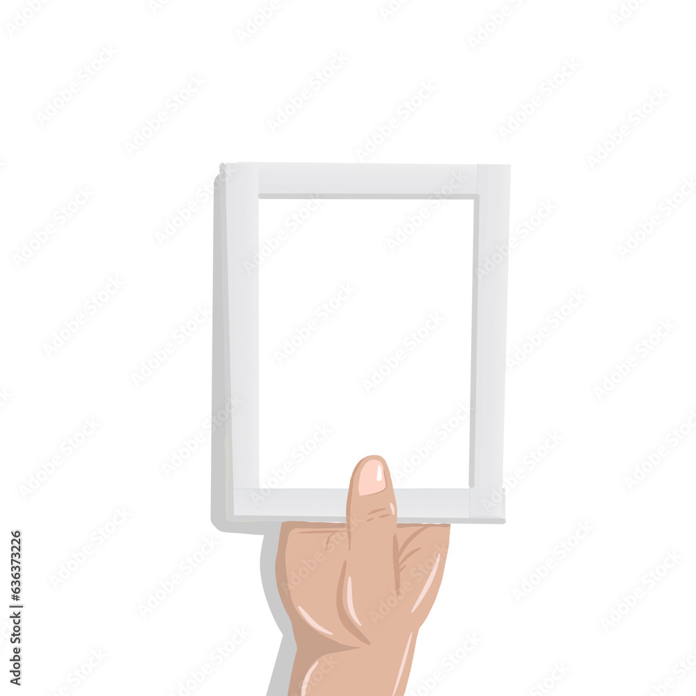 hand holding blank frame hand holding blank frame