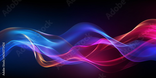 Abstract colorful smoke on black background. 