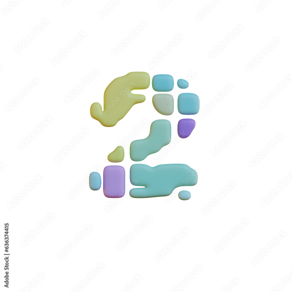 Geometric Drops 3D Alphabet or Lettering Geometric Drops 3D Alphabet or Lettering