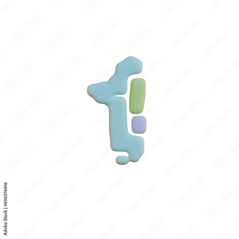 Geometric Drops 3D Alphabet or Lettering Geometric Drops 3D Alphabet or Lettering
