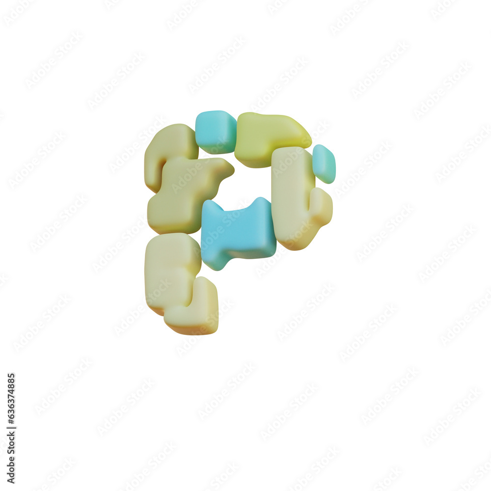 Geometric Drops 3D Alphabet or Lettering Geometric Drops 3D Alphabet or Lettering
