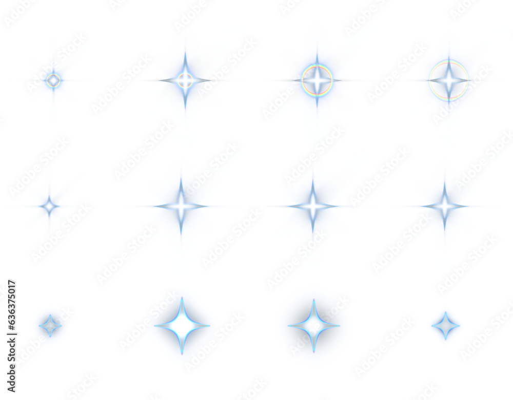 Obraz premium キラキラパーティクル素材 白（30Fループ）