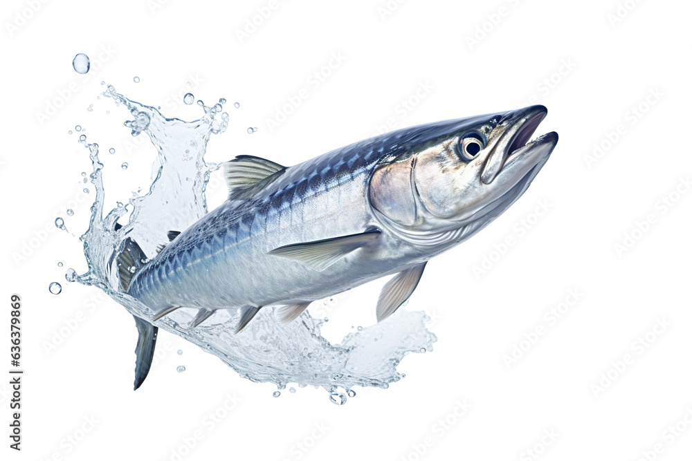 fresh Mackerel fish jumping out of the water, white background isolated PNG fresh Mackerel fish jumping out of the water, white background isolated PNG