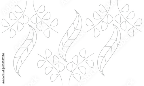 Branch with leaves . Flower pattern background design .