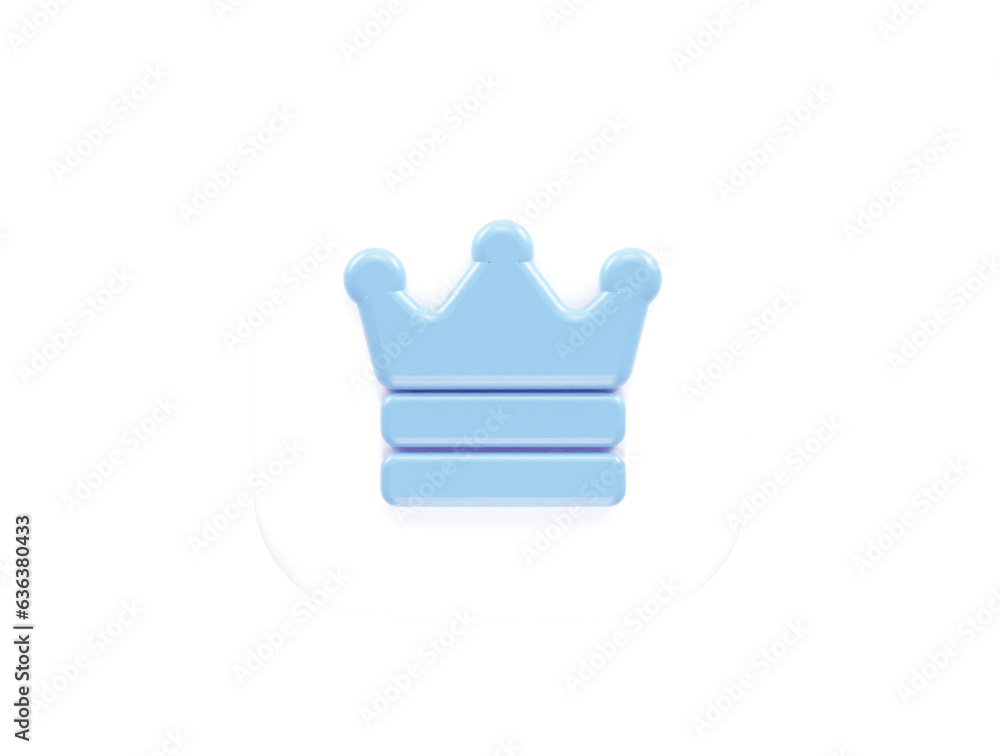 Crown icon vector 3d rendering element Crown icon vector 3d rendering element