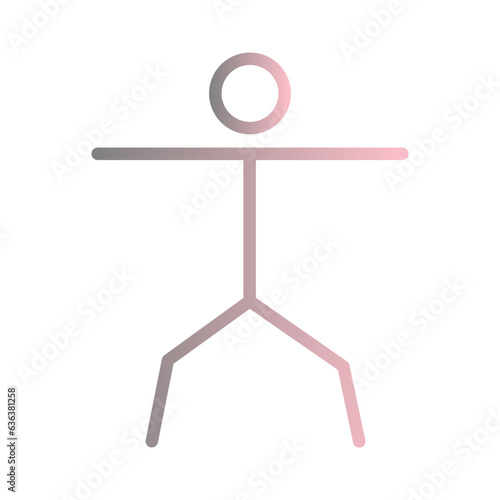 Athlete Yoga Stretching Gradient Line Icon