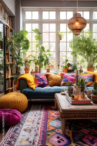 living room with a sofa