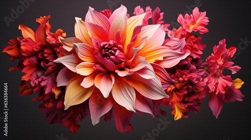 a vibrant flower in bloom  no background  3D rendering