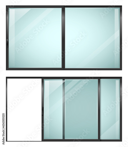 Modern sliding metal black door