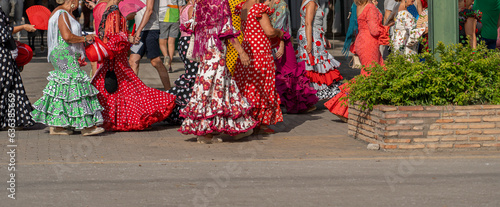Dance with the spirit of Spain in a flamenco dress. Polka dots embellish this traditional wear, resonating with the rhythms and culture of Andalusian folklore.