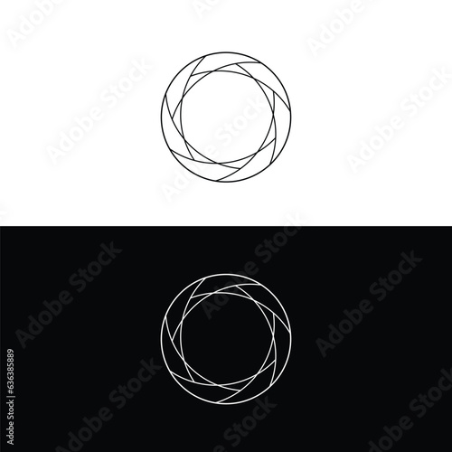 Round circular banner frames, borders . Circle vector logo