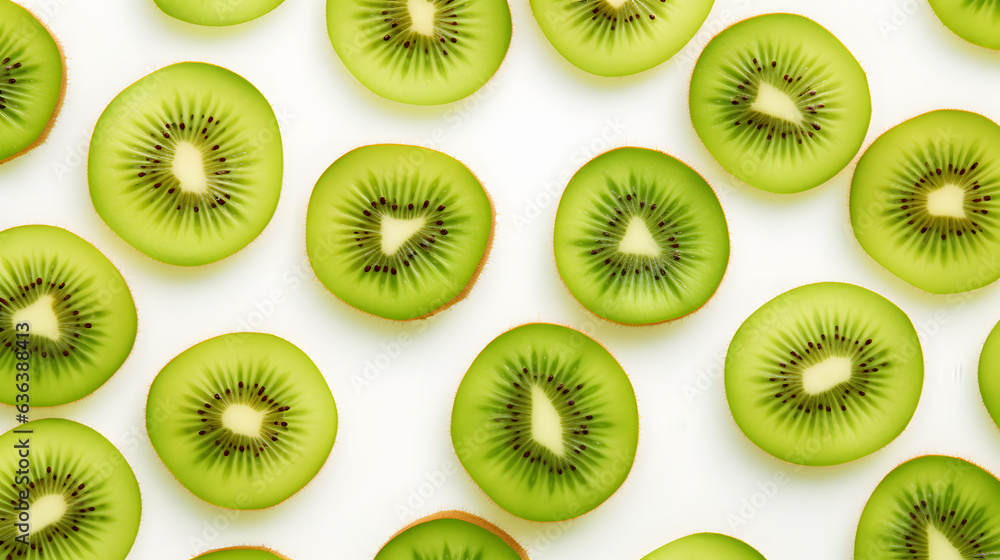 kiwi slices with a white background kiwi slices with a white background