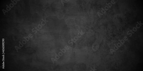 Dark grunge Black texture chalk board and black board background. stone concrete texture grunge backdrop background anthracite panorama. Panorama dark grey black slate background or texture © MdLothfor