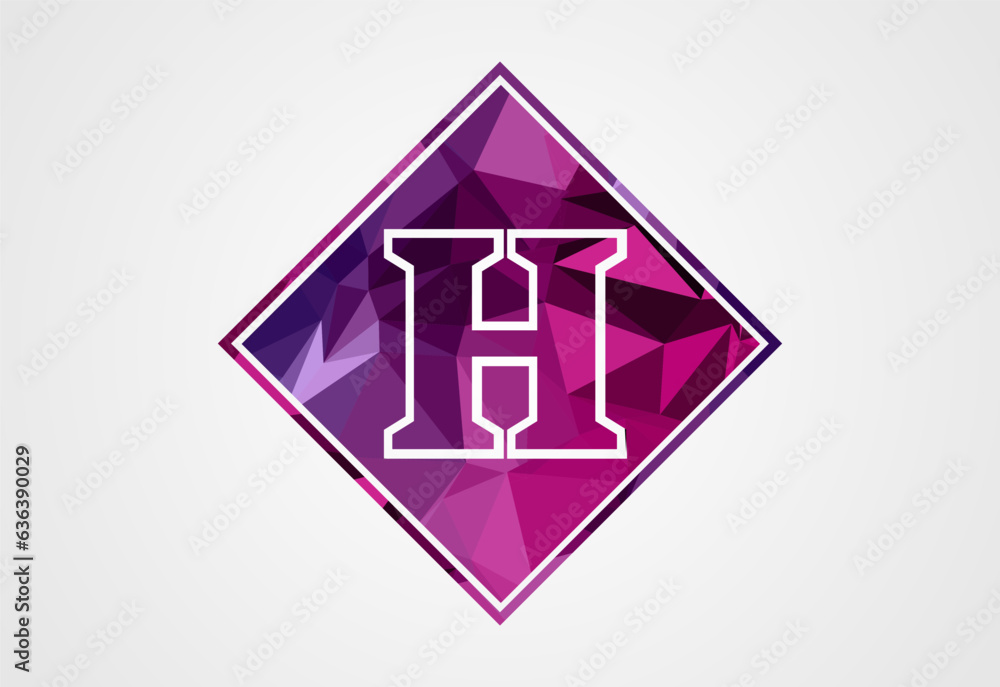 Low poly in a circle with monogram letter. Free Vector Low poly in a circle with monogram letter. Free Vector