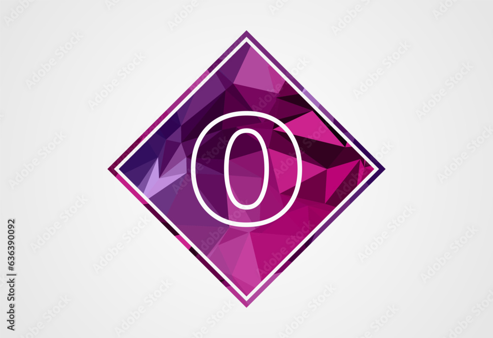 Low poly in a circle with monogram letter. Free Vector Low poly in a circle with monogram letter. Free Vector