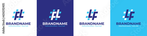 Letter FL and LF Hashtag Logo set, suitable for any business with LF or FL initials.