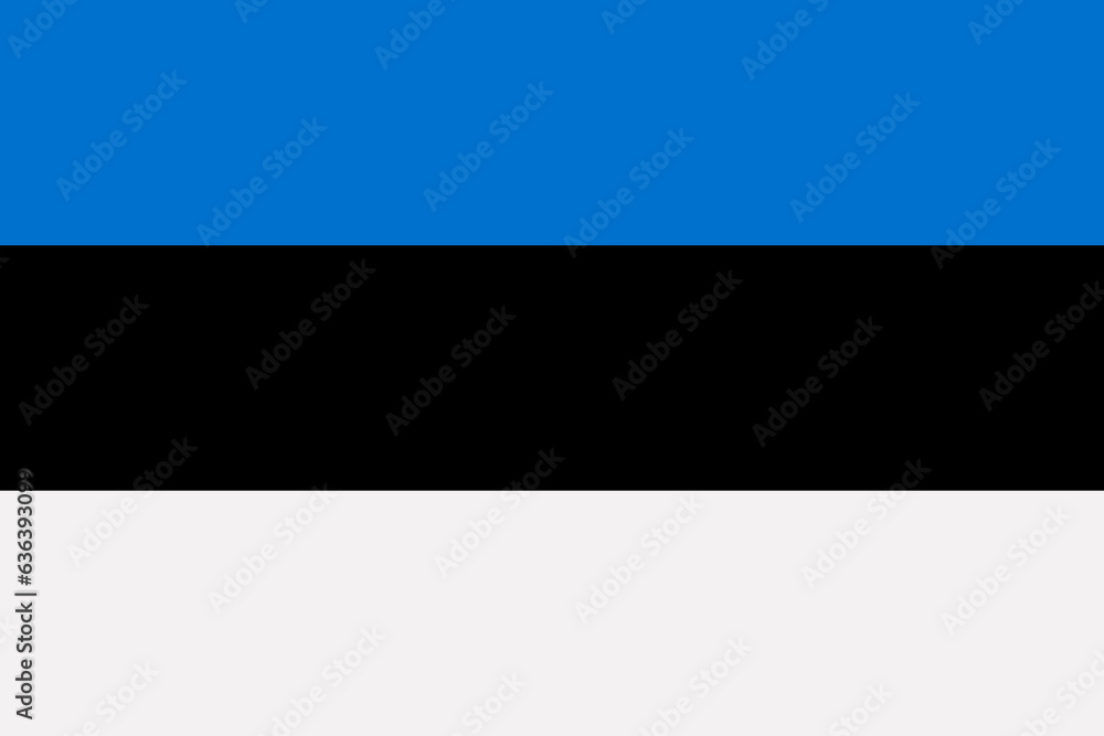 Estonia flag isolated in official colors and proportion correctly