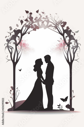 Just Married Art with white background