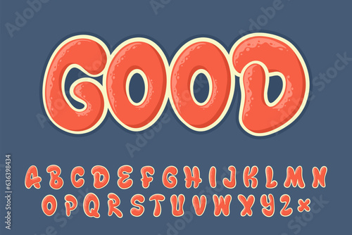 Alphabet Red Fun Graffiti Cartoon vector