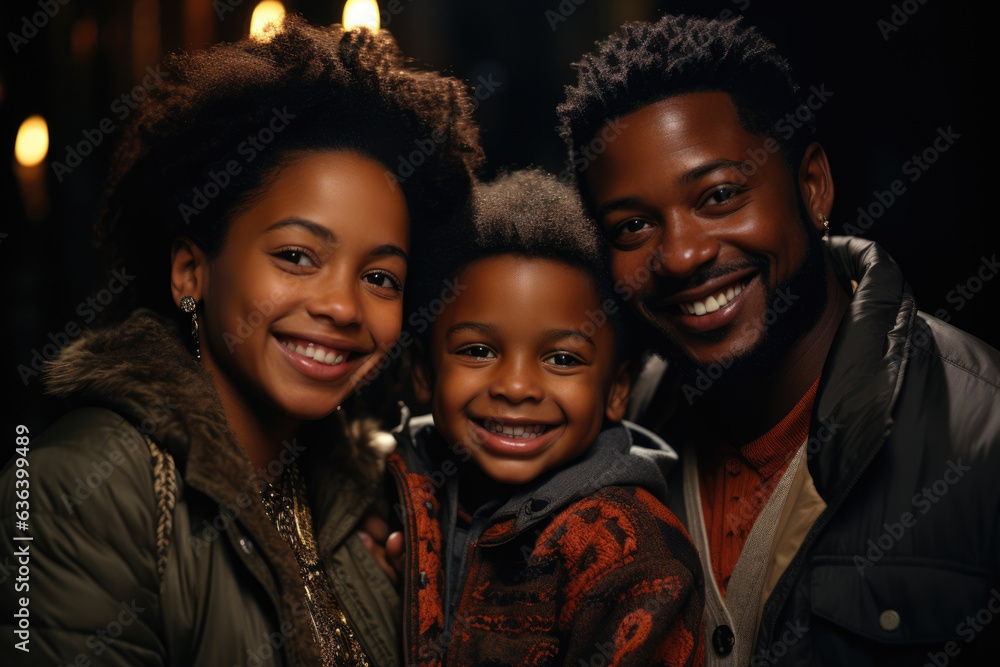 Fototapeta premium An African American couple holds hands their matching smiles hinting at a special connection a deep affection for one another shared