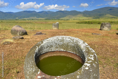 Pokekea megalithic site in Indonesia's Behoa Valley, Palu, Central Sulawesi.