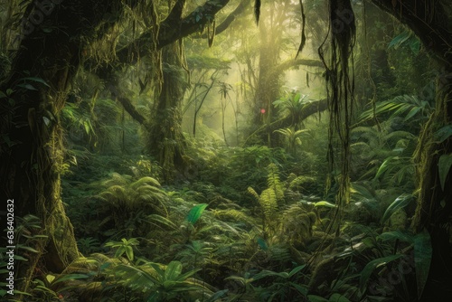 Rainforest: majestic and vibrant, fauna and flora in harmony., generative IA © Lindamar
