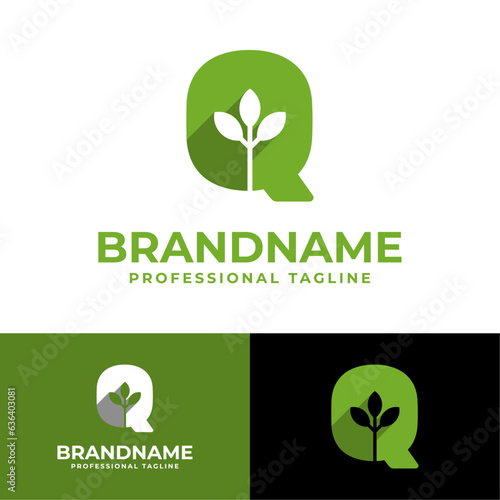 Letter Q Nature Logo, suitable for any business related to Nature with Q initial.