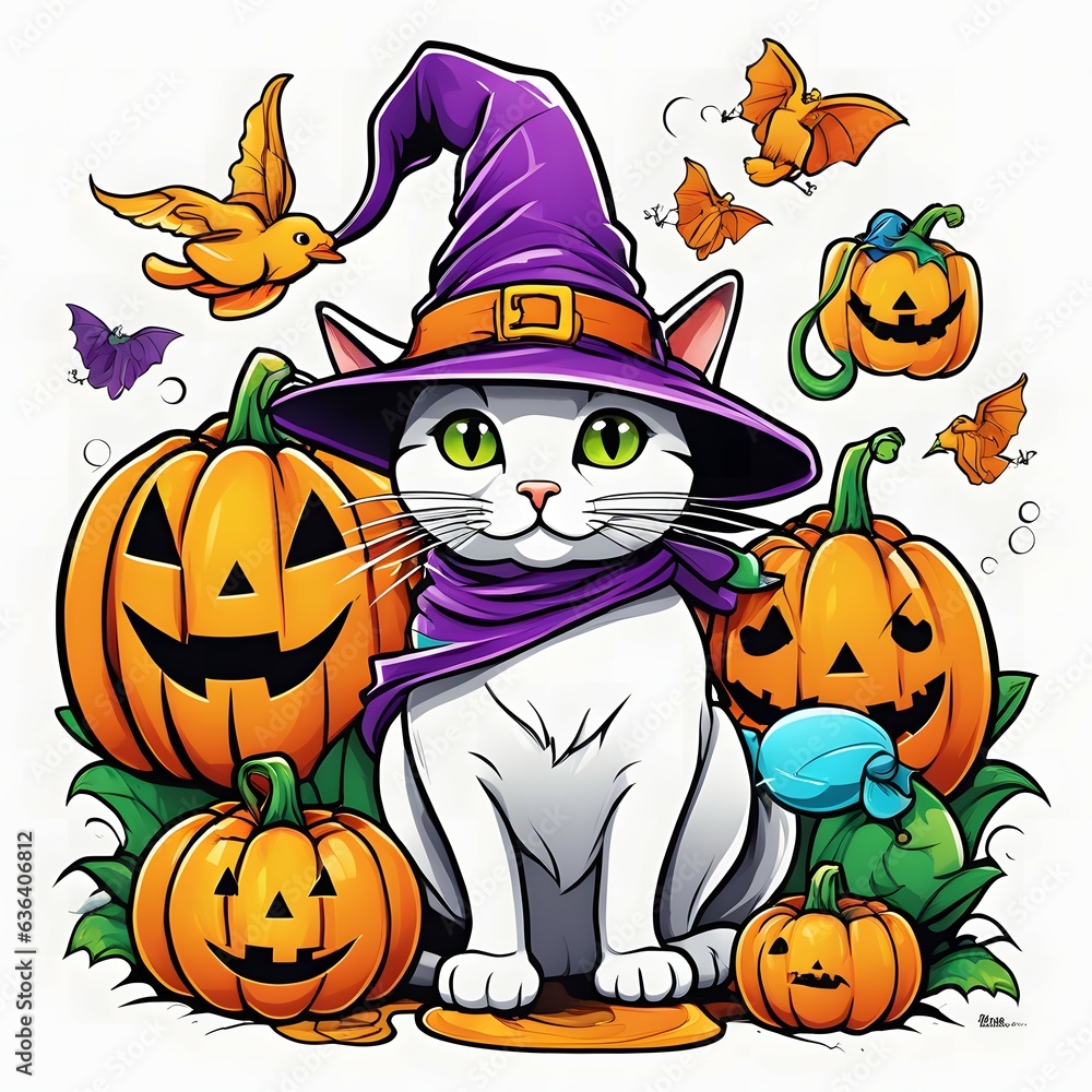 Cute Halloween Cat Sublimation Clipart Cute Halloween Cat Sublimation Clipart