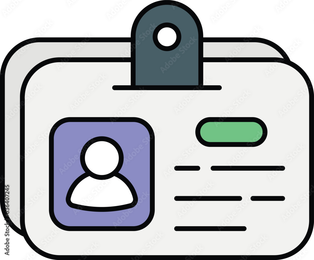 Student Id Color outline icons design style Student Id Color outline icons design style
