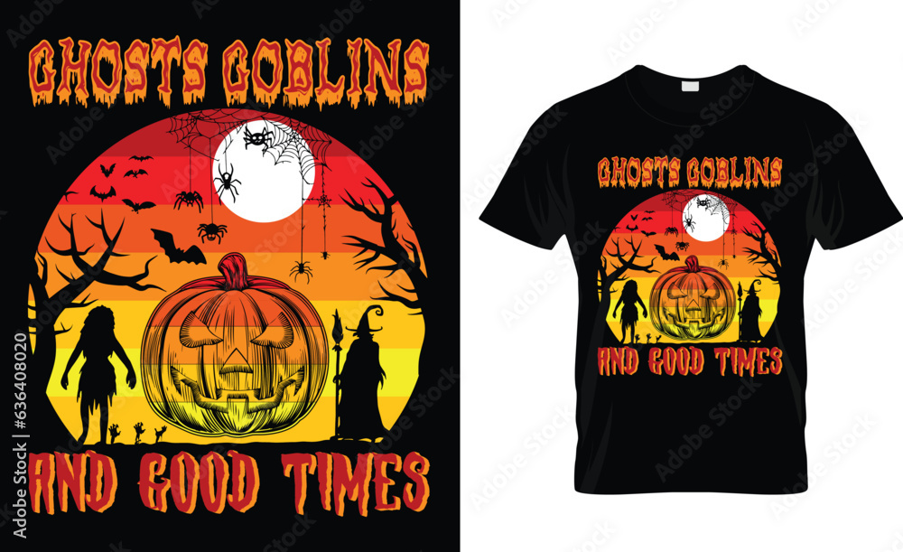 Ghosts goblins and good times t-shirt design Ghosts goblins and good times t-shirt design