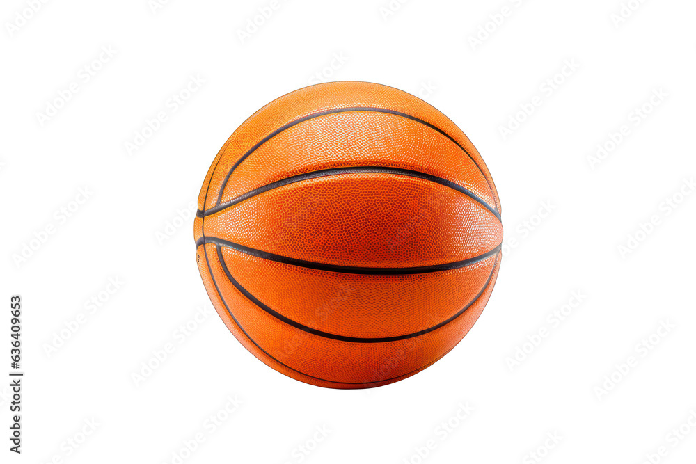 Basketball ball isolated on white background. Generative AI