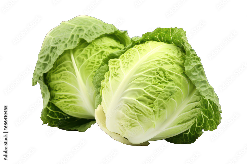 Fototapeta premium Cabbage isolated on white background. Generative AI