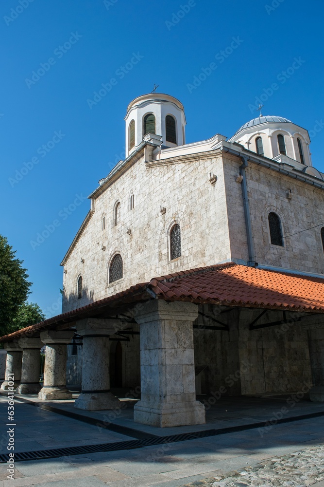 Cathedral of Saint George, a Serbian Orthodox Christian church in the old city of Prizren, Kosovo