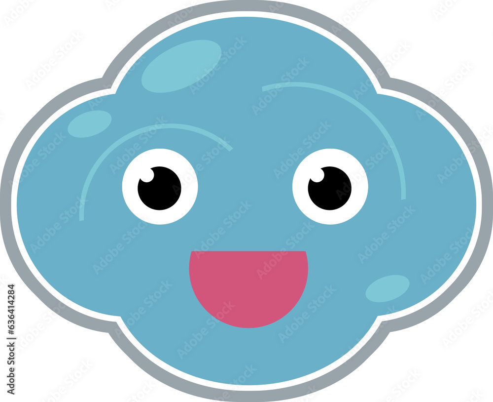 cartoon scene with happy smiling cloud with face isolated illlustration for children cartoon scene with happy smiling cloud with face isolated illlustration for children