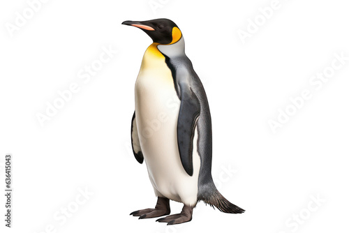 Emperor penguin isolated on white background. Generative AI
