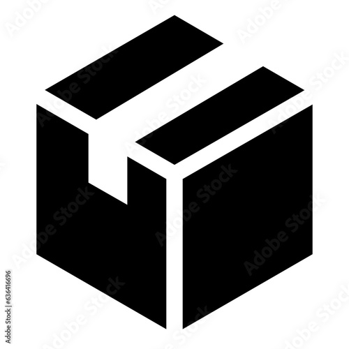 箱を表す塗りつぶしスタイルのアイコン