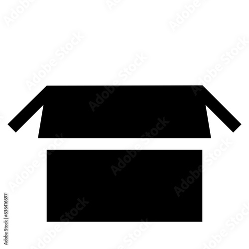 箱を表す塗りつぶしスタイルのアイコン